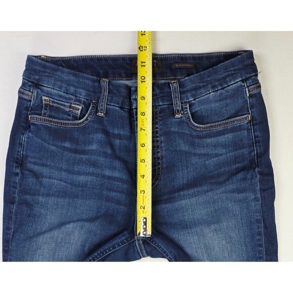 7 For All Mankind Jen 7 Size 6 Womens 31" Inseam Slim Bootcut Blue Denim Jeans - Picture 3 of 12